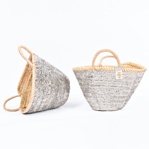 Mini Grey Sequin Basket ✨ - Chic Sparkling Tote for Gifts & Everyday Elegance